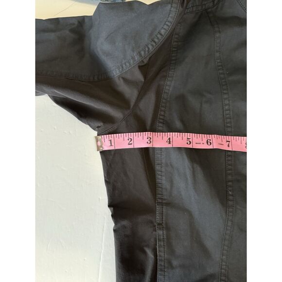 Kuhl Womens Luna Moto Jacket Canvas Dark Gray Black Snaps Stretch Panels Medium - Picture 10 of 15